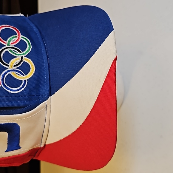 VINTAGE 1996 USA OLYMPIC HAT CAP RINGS ORIGINAL RED WHITE BLUE Usa - Picture 4 of 12